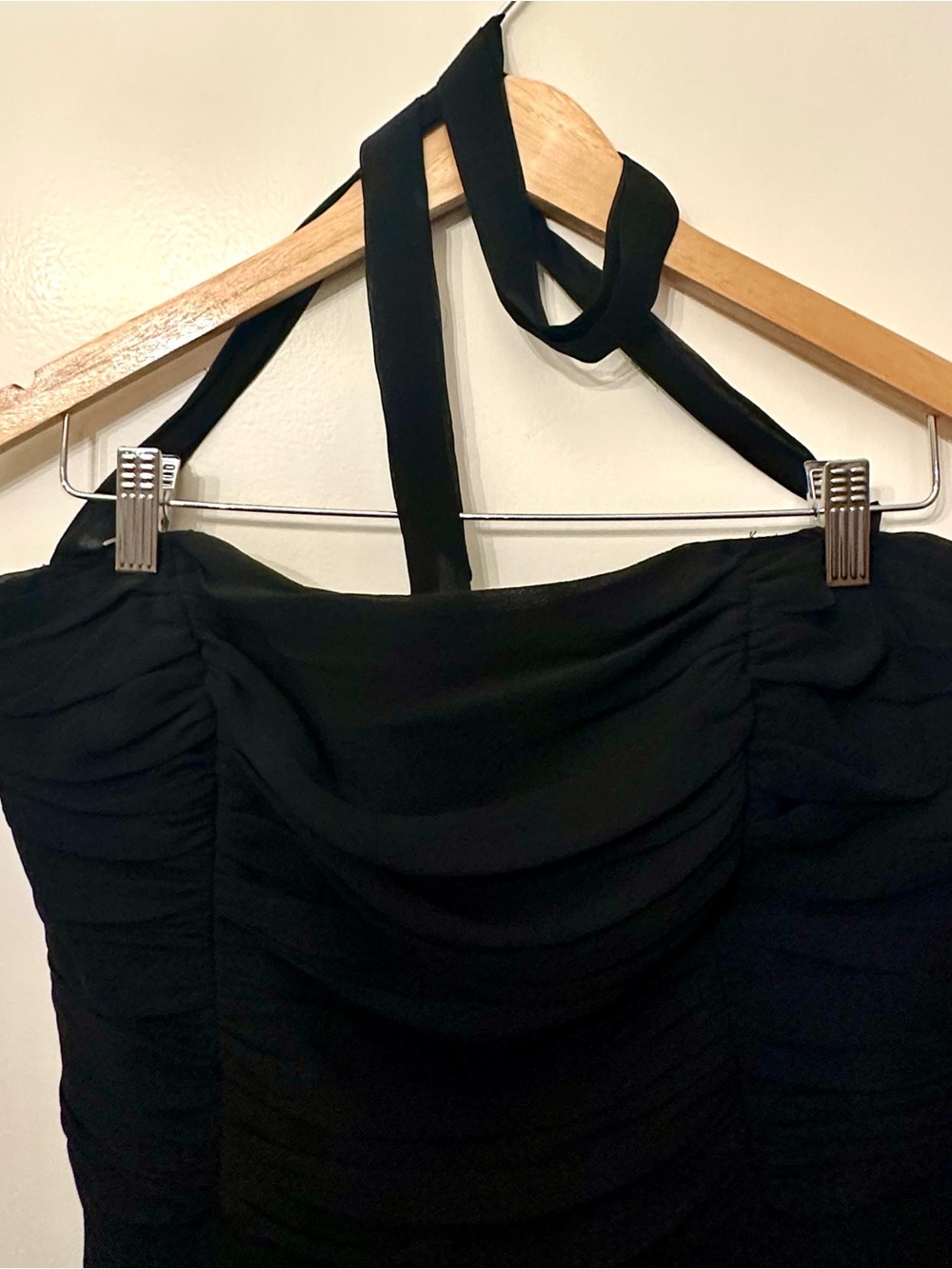 Maggy London Black Ruched Bodice Evening Gown - Picture 4 of 5